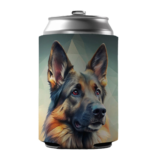 German Shepherd Dog Contemporary Art Can Cooler Beer Soda Drink Insulated Holder Sleeve Hugger