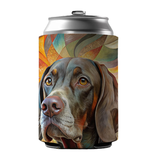 German Shorthaired Pointer Dog Abstract Art Can Cooler Beer Soda Drink Insulated Holder Sleeve Hugger