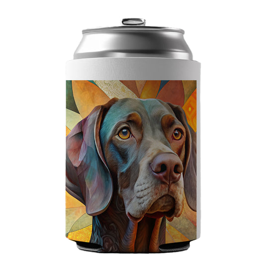 German Shorthaired Pointer Dog Abstract Stylized Art Can Cooler Beer Soda Drink Insulated Holder Sleeve Hugger