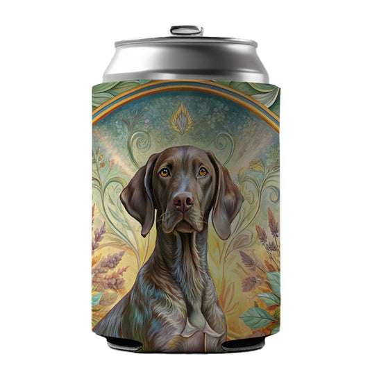 German Shorthaired Pointer Dog Art Nouveau Can Cooler Beer Soda Drink Insulated Holder Sleeve Hugger