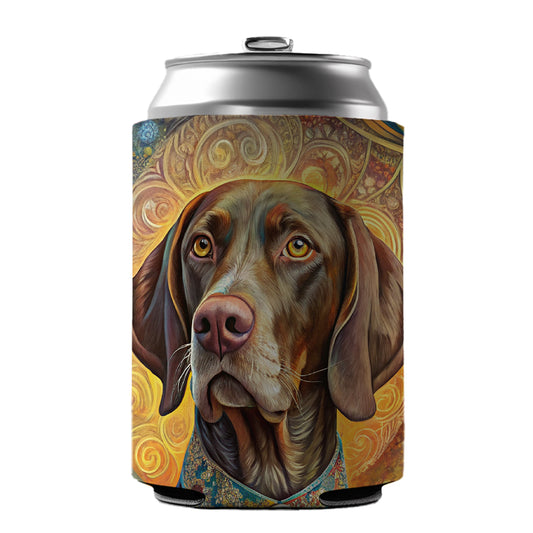 German Shorthaired Pointer Dog Bohemian Art Can Cooler Beer Soda Drink Insulated Holder Sleeve Hugger