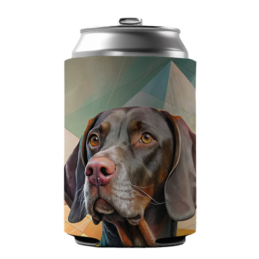 German Shorthaired Pointer Dog Contemporary Art Can Cooler Beer Soda Drink Insulated Holder Sleeve Hugger