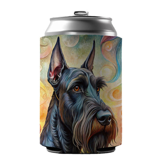 Giant Schnauzer Dog Bohemian Art Can Cooler Beer Soda Drink Insulated Holder Sleeve Hugger