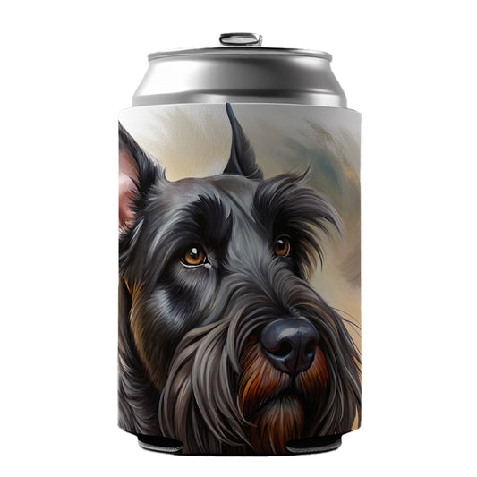 Giant Schnauzer Dog Illustration Can Cooler Beer Soda Drink Insulated Holder Sleeve Hugger