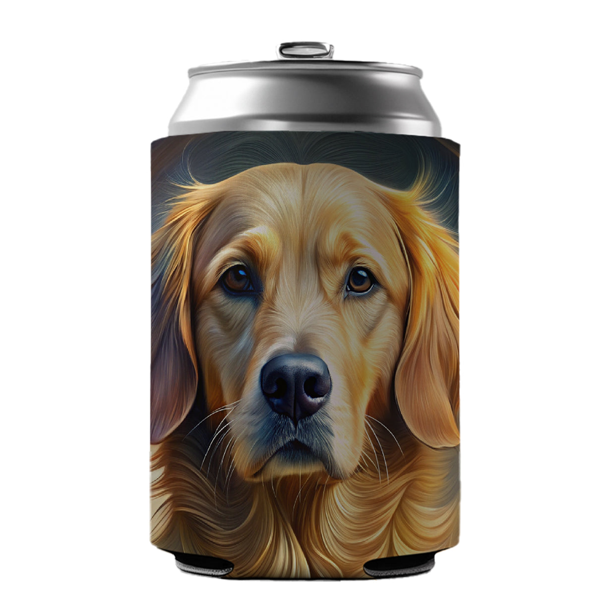 Golden Retriever Dog Abstract Stylized Art Can Cooler Beer Soda Drink Insulated Holder Sleeve Hugger