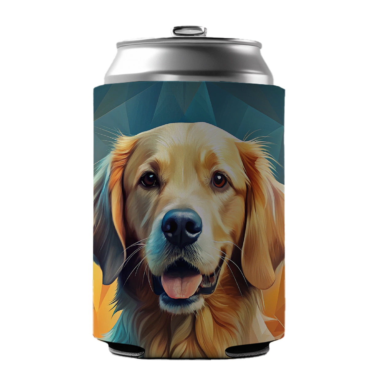 Golden Retriever Dog Contemporary Art Can Cooler Beer Soda Drink Insulated Holder Sleeve Hugger