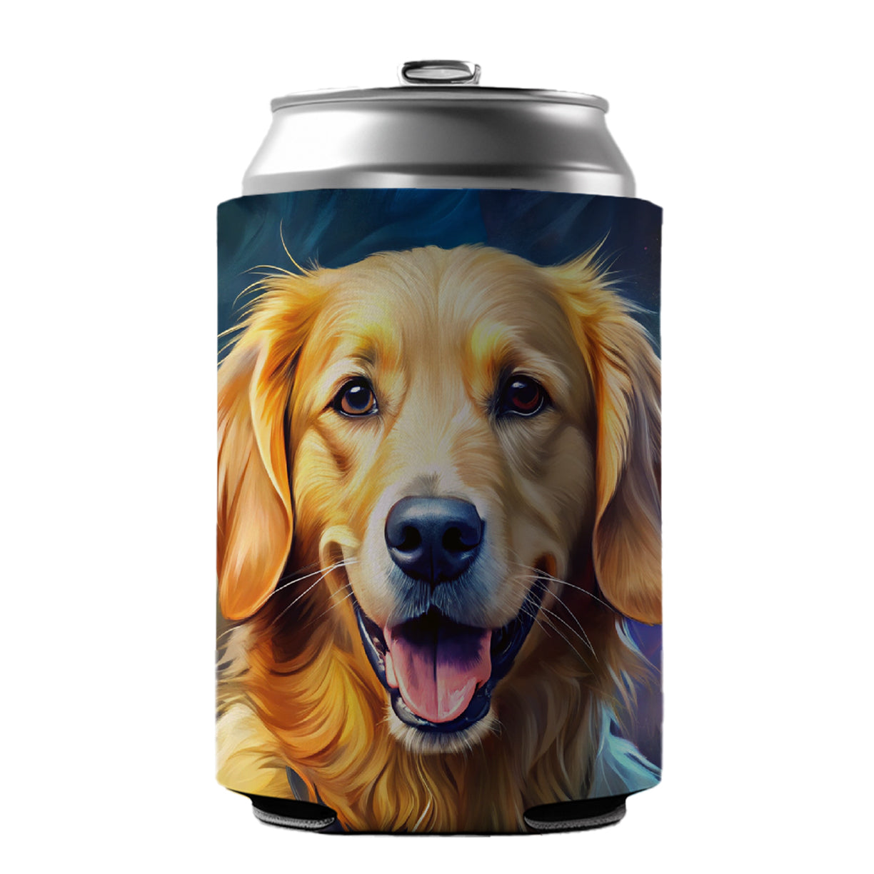 Golden Retriever Dog Expressionism Art Can Cooler Beer Soda Drink Insulated Holder Sleeve Hugger