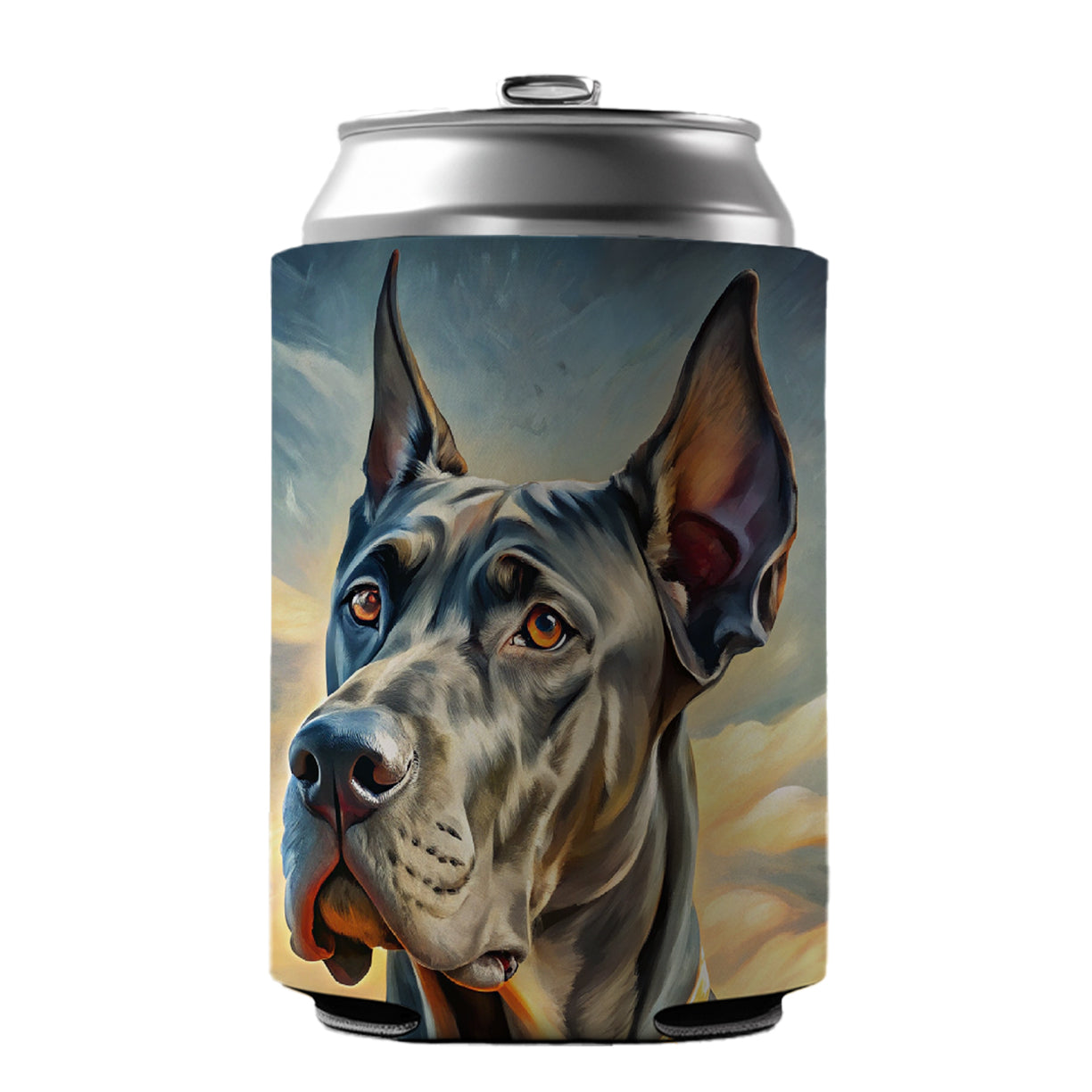Great Dane Dog Expressionism Art Can Cooler Beer Soda Drink Insulated Holder Sleeve Hugger