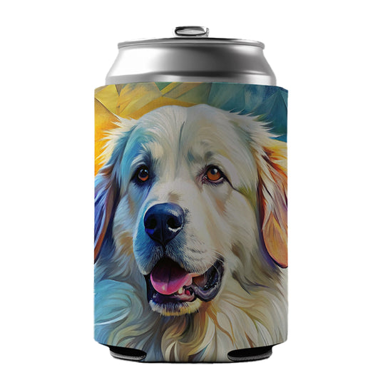 Great Pyrenees Dog Contemporary Art Can Cooler Beer Soda Drink Insulated Holder Sleeve Hugger