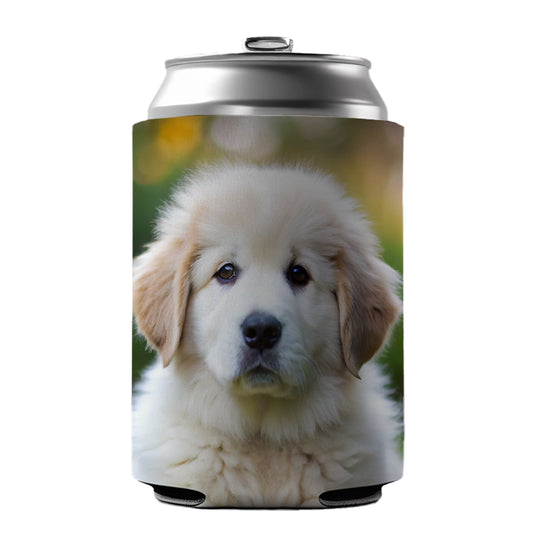 Great Pyrenees Dog Puppy Photo Can Cooler Beer Soda Drink Insulated Holder Sleeve Hugger