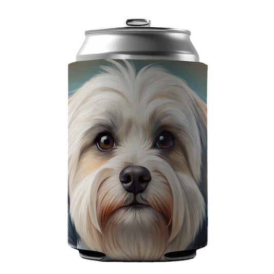 Havanese Dog Illustration Can Cooler Beer Soda Drink Insulated Holder Sleeve Hugger