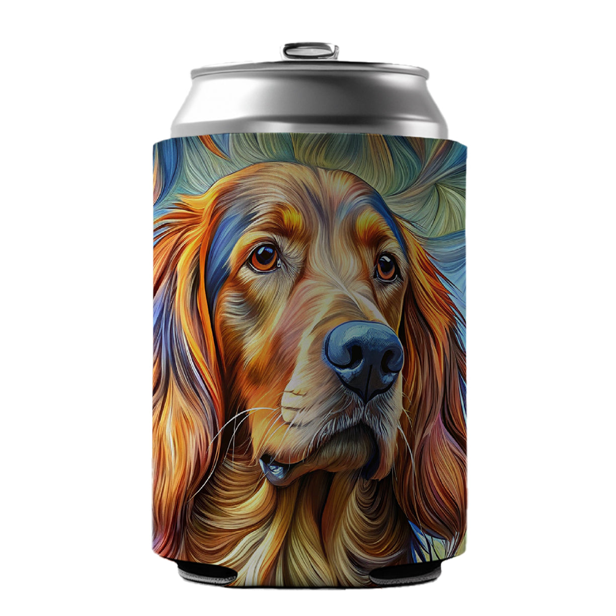 Irish Setter Dog Abstract Stylized Art Can Cooler Beer Soda Drink Insulated Holder Sleeve Hugger