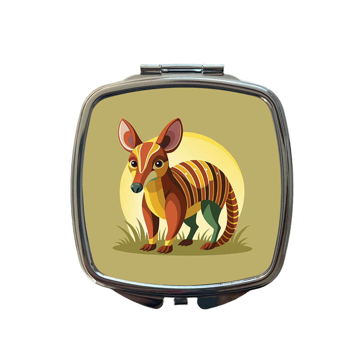 Aardvark Animal Small Travel Purse Handbag Pocket Makeup Compact Mirror