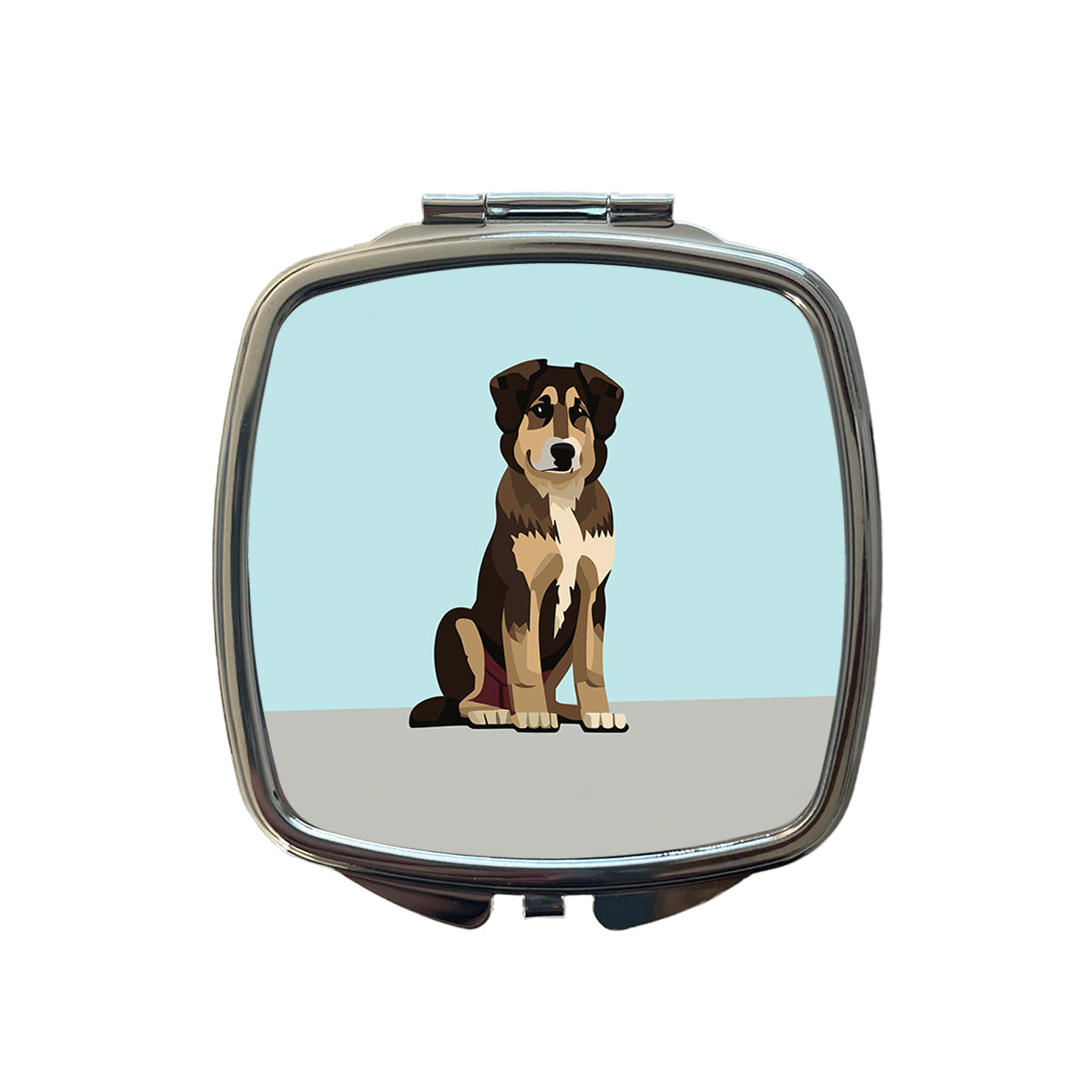 Anatolian Shepherd Dog Sitting Small Travel Purse Handbag Pocket Makeup Compact Mirror