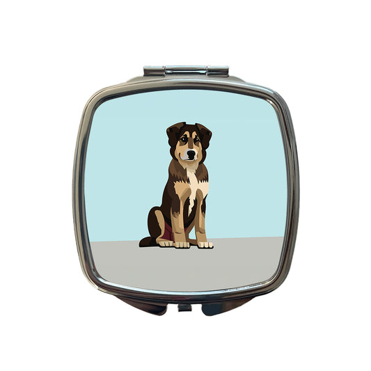 Anatolian Shepherd Dog Sitting Small Travel Purse Handbag Pocket Makeup Compact Mirror