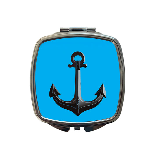 Anchor Boat Cruise Ship Sailing Small Travel Purse Handbag Pocket Makeup Compact Mirror