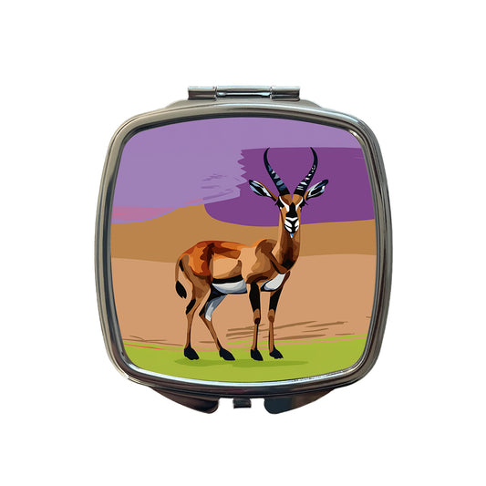 Antelope Buck Watercolor Small Travel Purse Handbag Pocket Makeup Compact Mirror