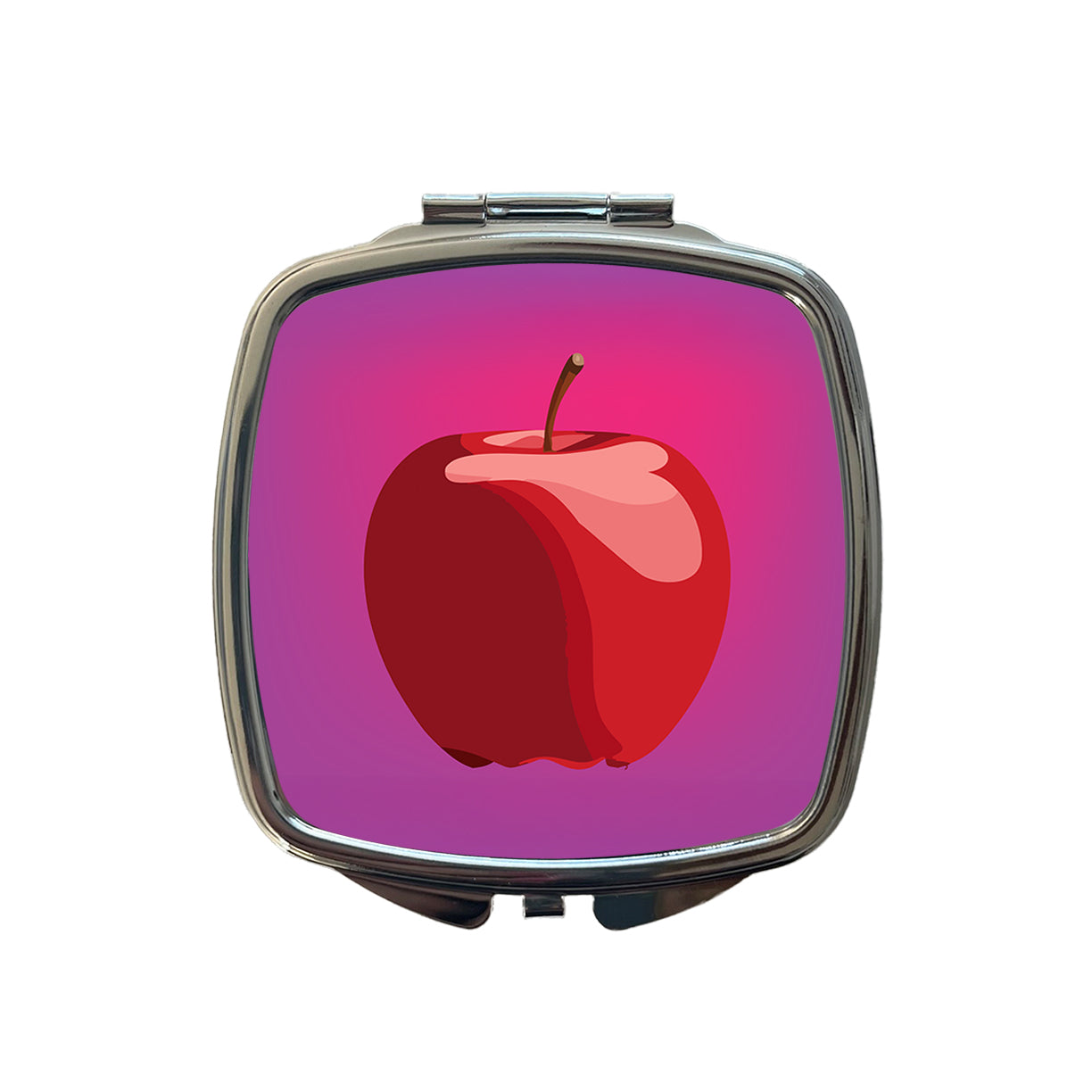 Apple Red Fruit Small Travel Purse Handbag Pocket Makeup Compact Mirror