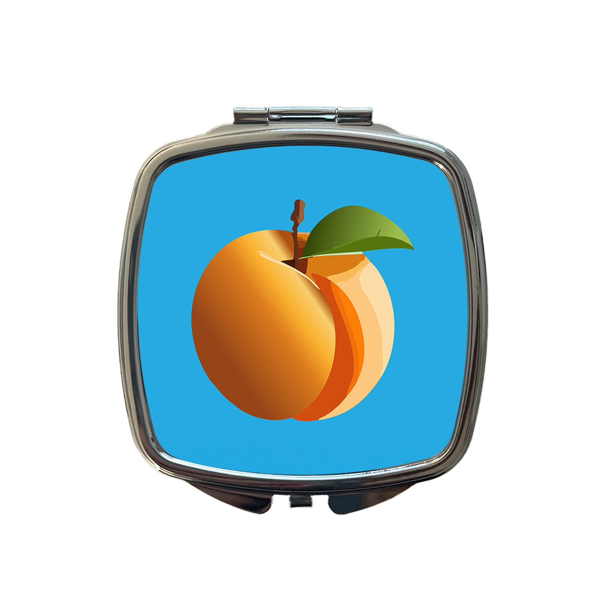 Apricot Fruit Small Travel Purse Handbag Pocket Makeup Compact Mirror