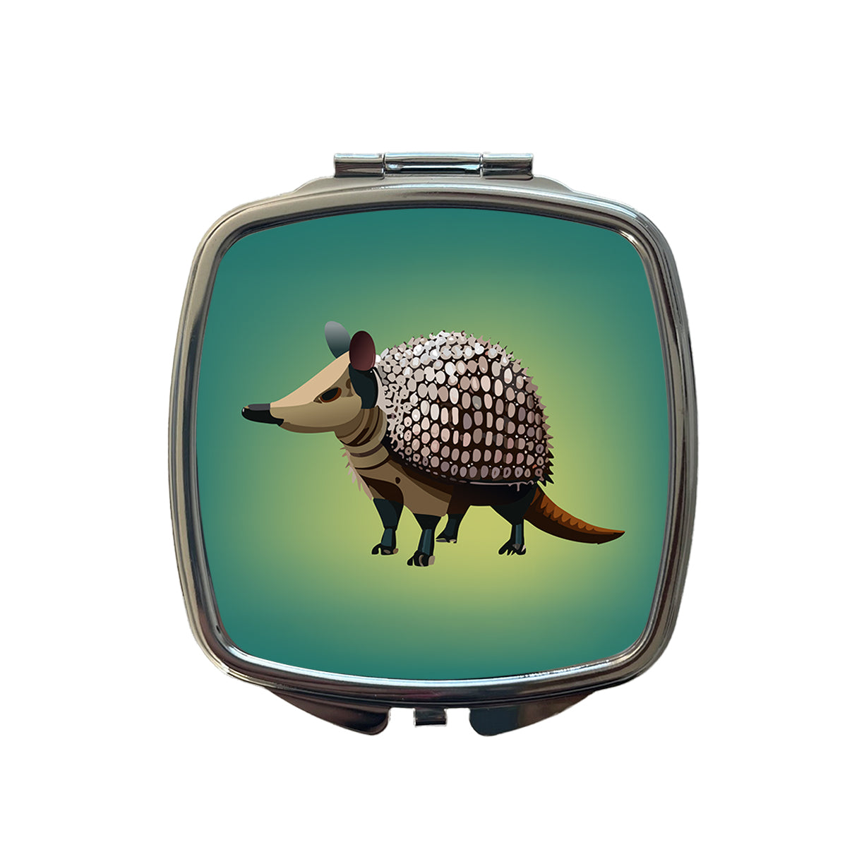 Armadillo Standing Small Travel Purse Handbag Pocket Makeup Compact Mirror