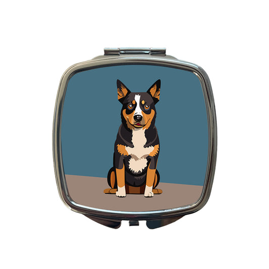 Australian Cattle Dog Sitting Small Travel Purse Handbag Pocket Makeup Compact Mirror