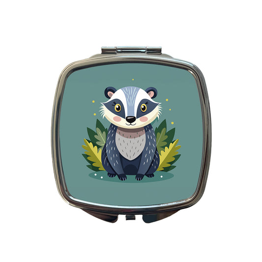 Badger Cute Small Travel Purse Handbag Pocket Makeup Compact Mirror