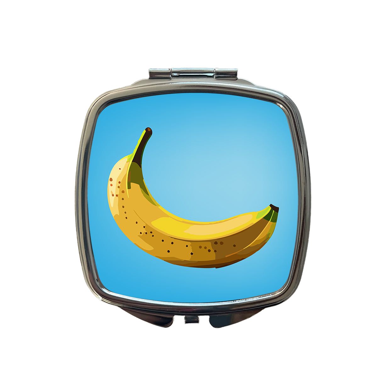Banana Single Fruit Small Travel Purse Handbag Pocket Makeup Compact Mirror
