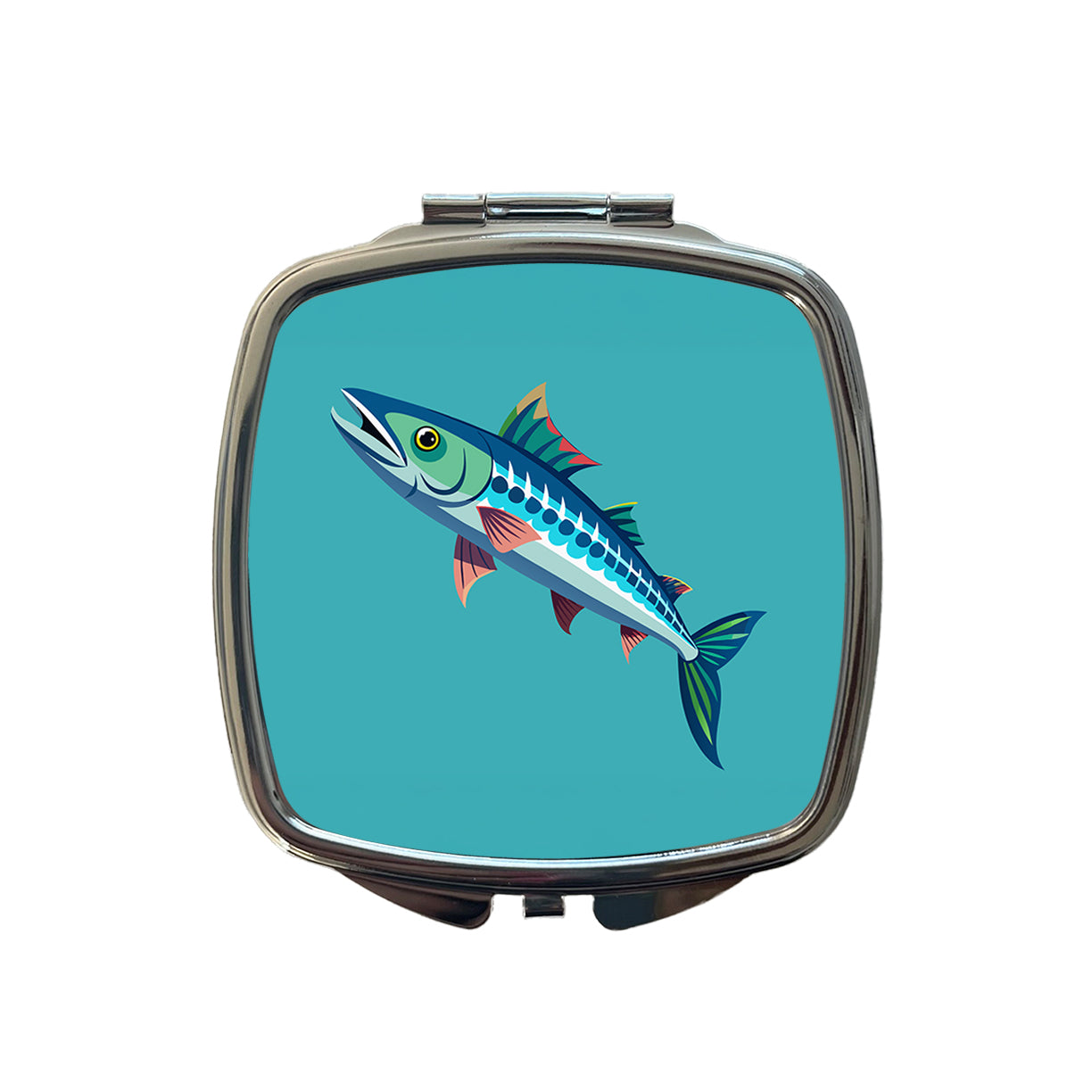 Barracuda Fish Small Travel Purse Handbag Pocket Makeup Compact Mirror