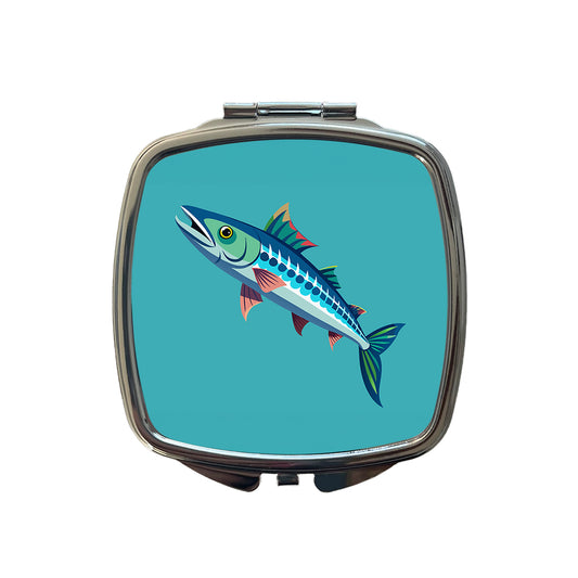 Barracuda Fish Small Travel Purse Handbag Pocket Makeup Compact Mirror
