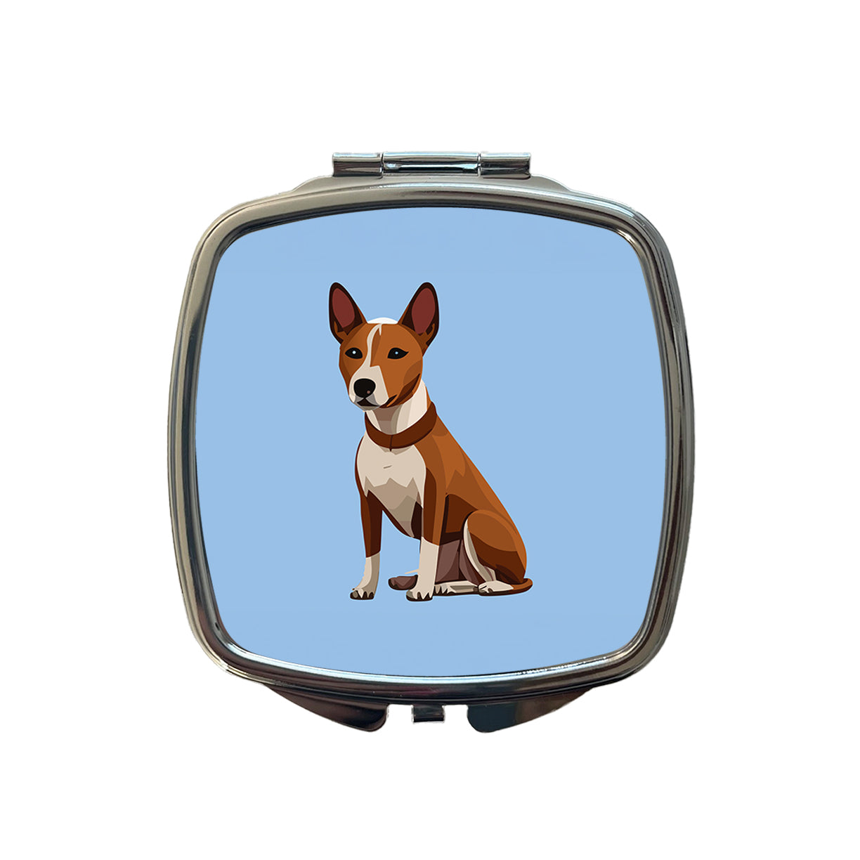 Basenji Dog Sitting Small Travel Purse Handbag Pocket Makeup Compact Mirror