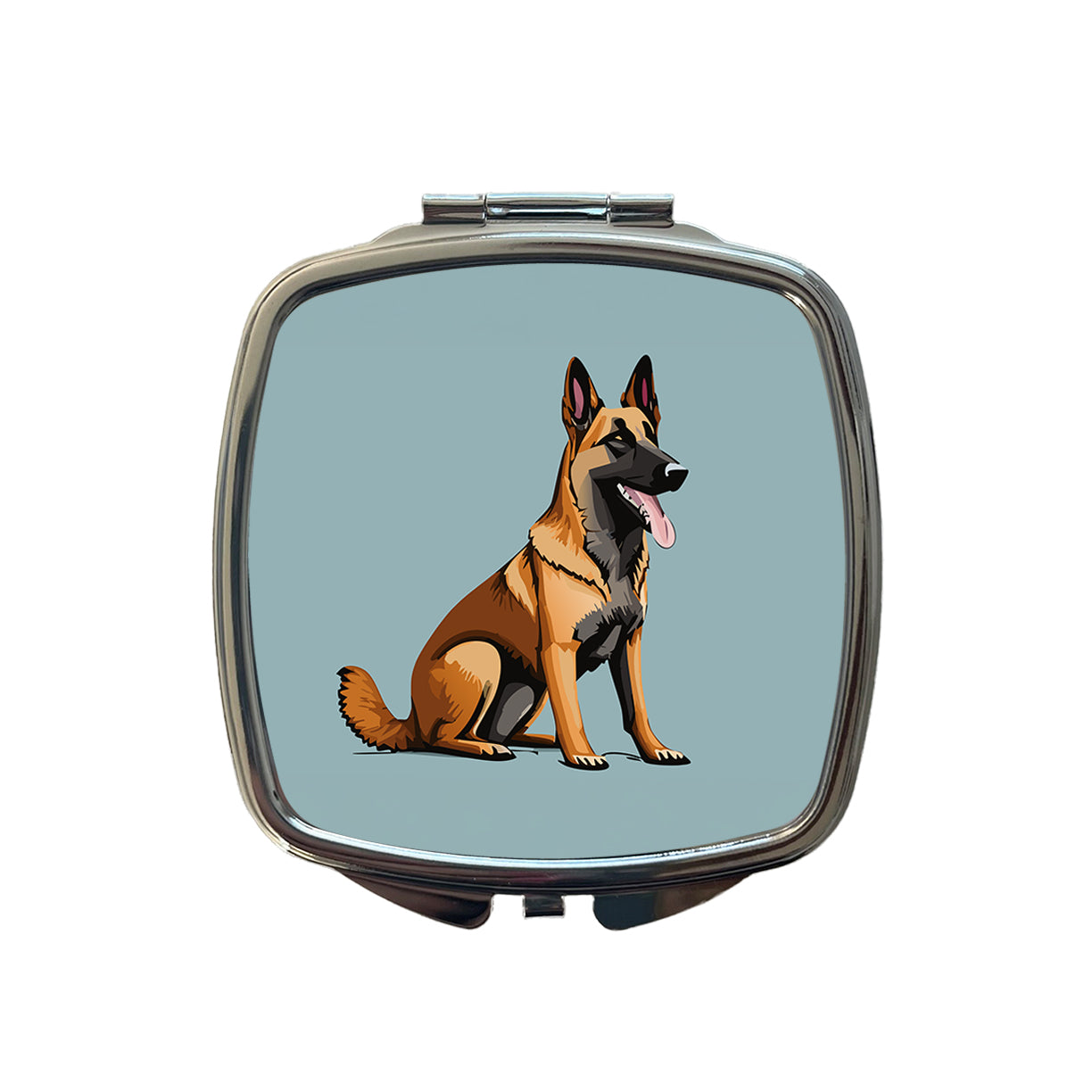 Belgian Shepherd Dog Sitting Small Travel Purse Handbag Pocket Makeup Compact Mirror