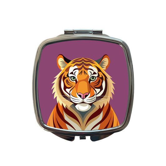 Bengal Tiger Small Travel Purse Handbag Pocket Makeup Compact Mirror