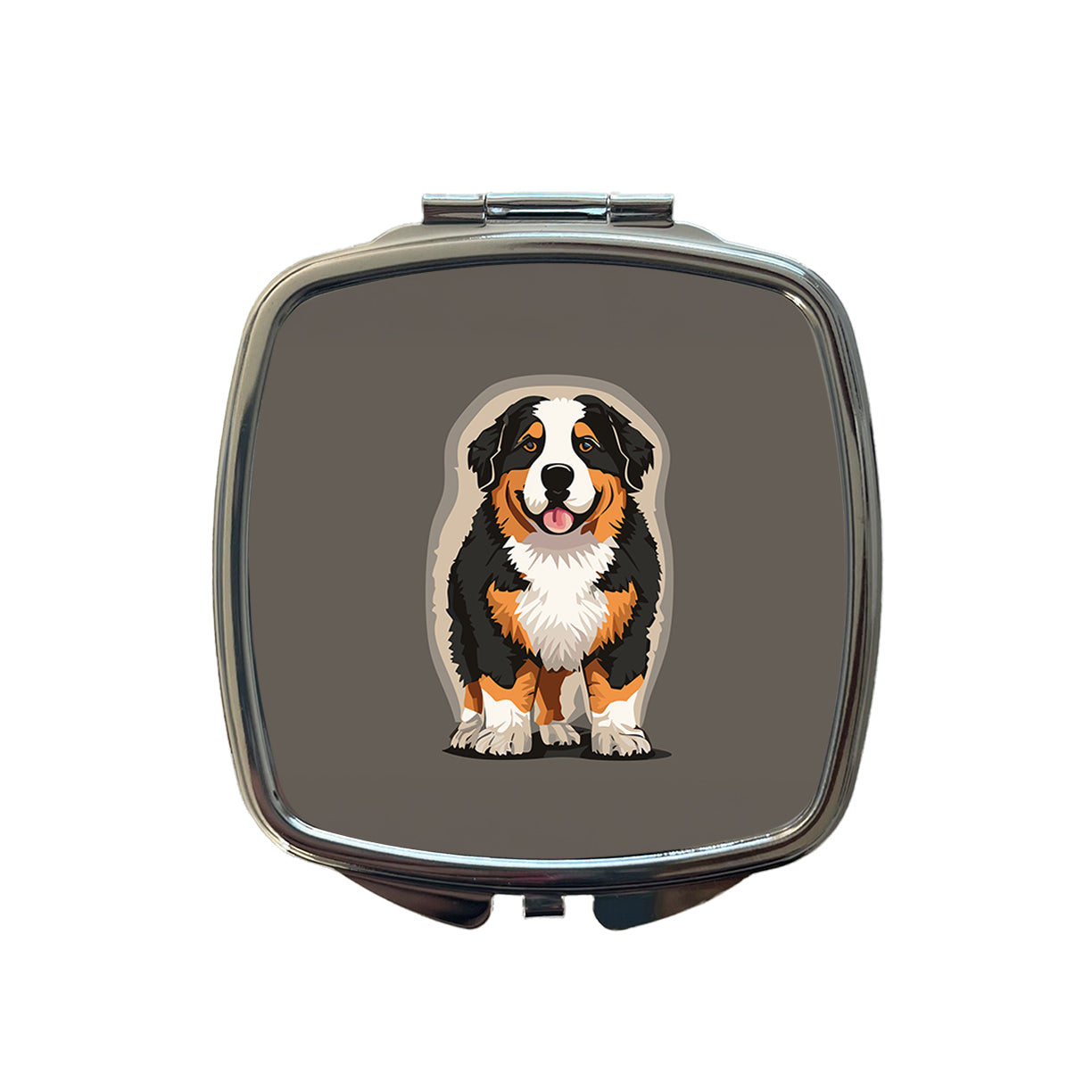 Bernese Mountain Dog Standing Small Travel Purse Handbag Pocket Makeup Compact Mirror