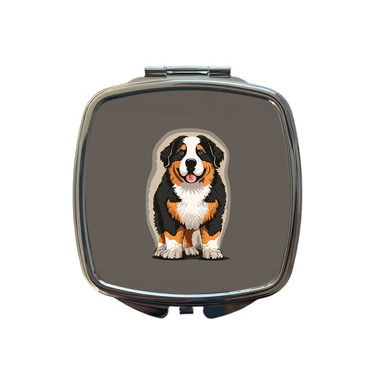 Bernese Mountain Dog Standing Small Travel Purse Handbag Pocket Makeup Compact Mirror