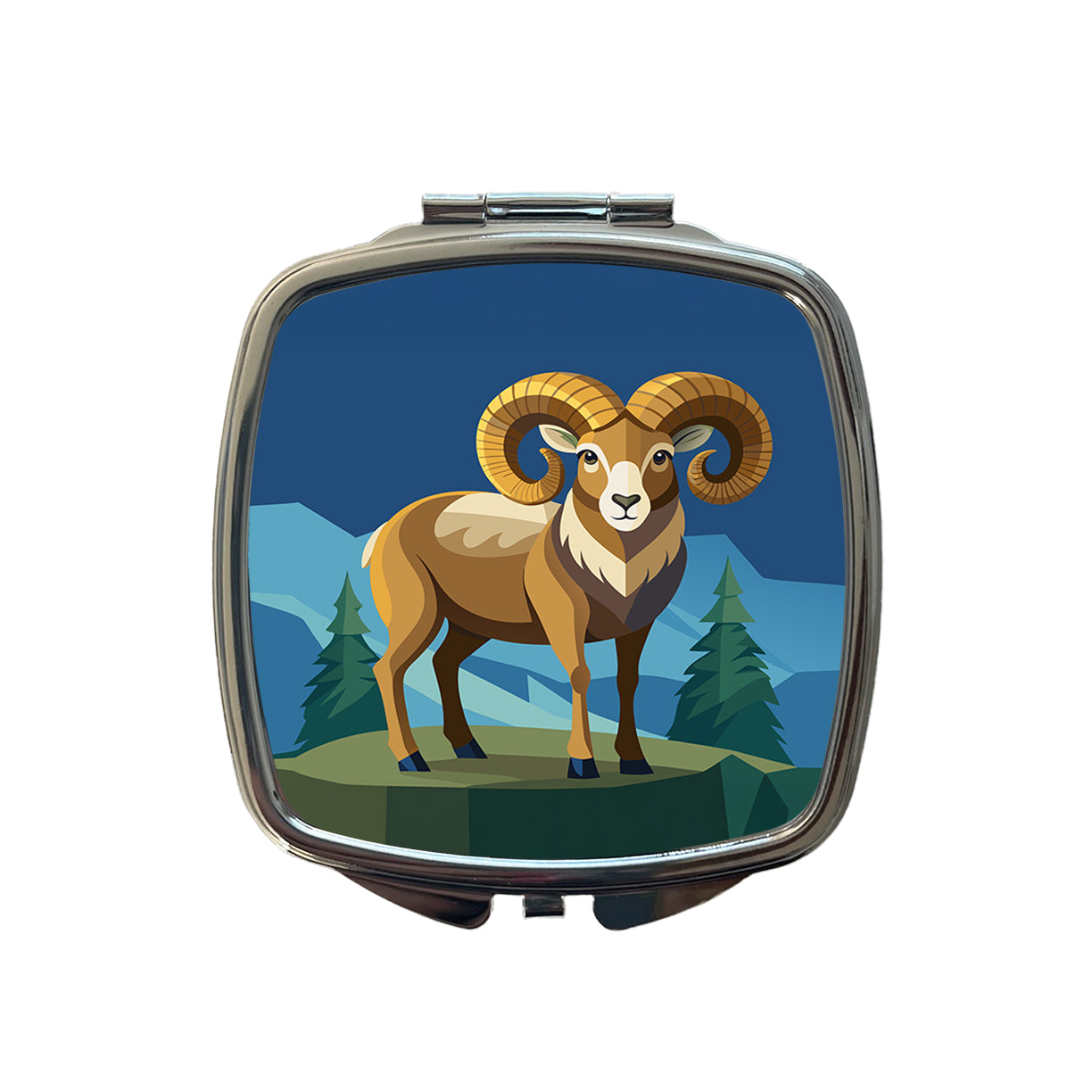 Bighorn Sheep Small Travel Purse Handbag Pocket Makeup Compact Mirror