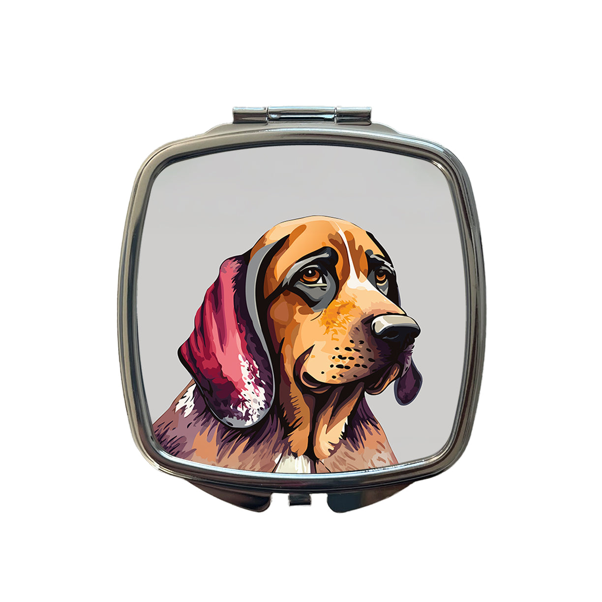 Bloodhound Dog Watercolor Small Travel Purse Handbag Pocket Makeup Compact Mirror