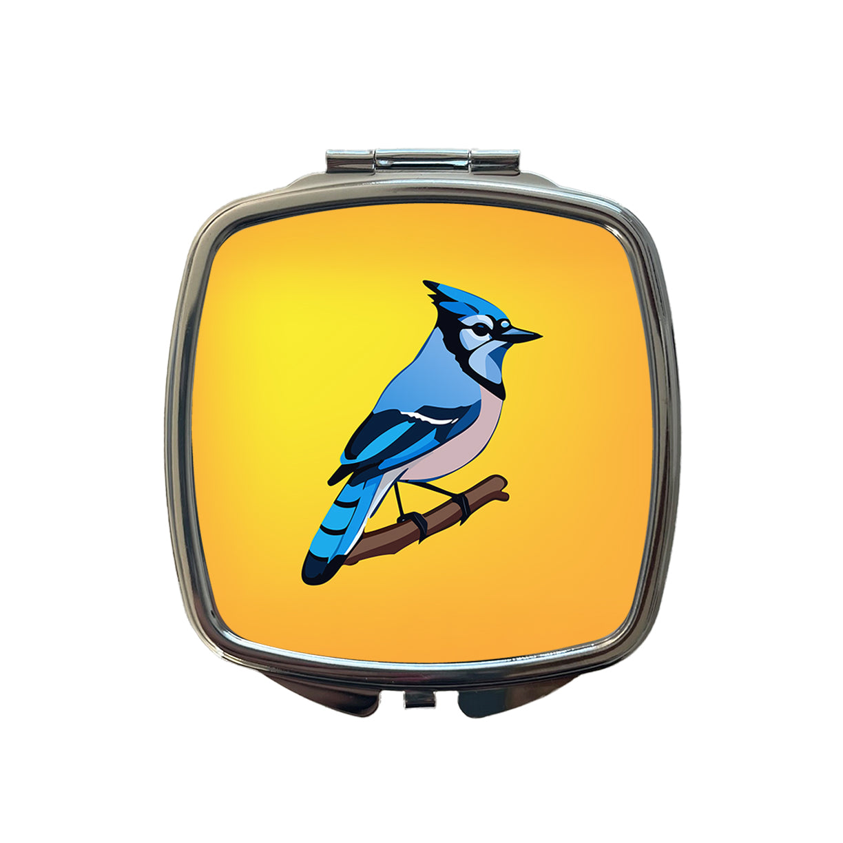 Blue Jay on Branch Small Travel Purse Handbag Pocket Makeup Compact Mirror