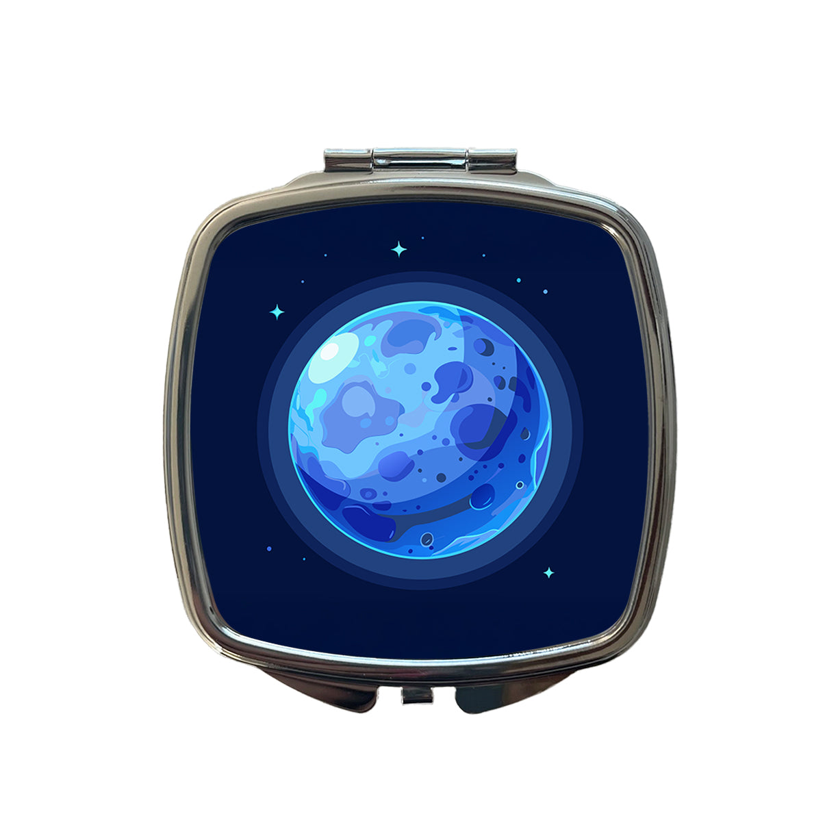 Blue Moon Small Travel Purse Handbag Pocket Makeup Compact Mirror