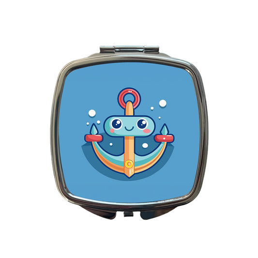 Boat Anchor Cute Small Travel Purse Handbag Pocket Makeup Compact Mirror