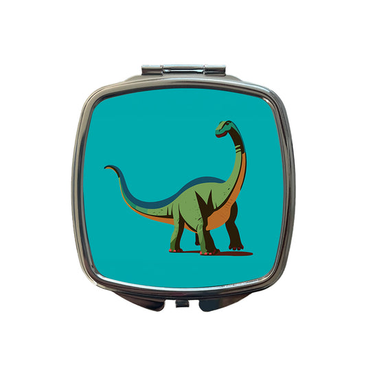 Brontosaurus Dinosaur Small Travel Purse Handbag Pocket Makeup Compact Mirror