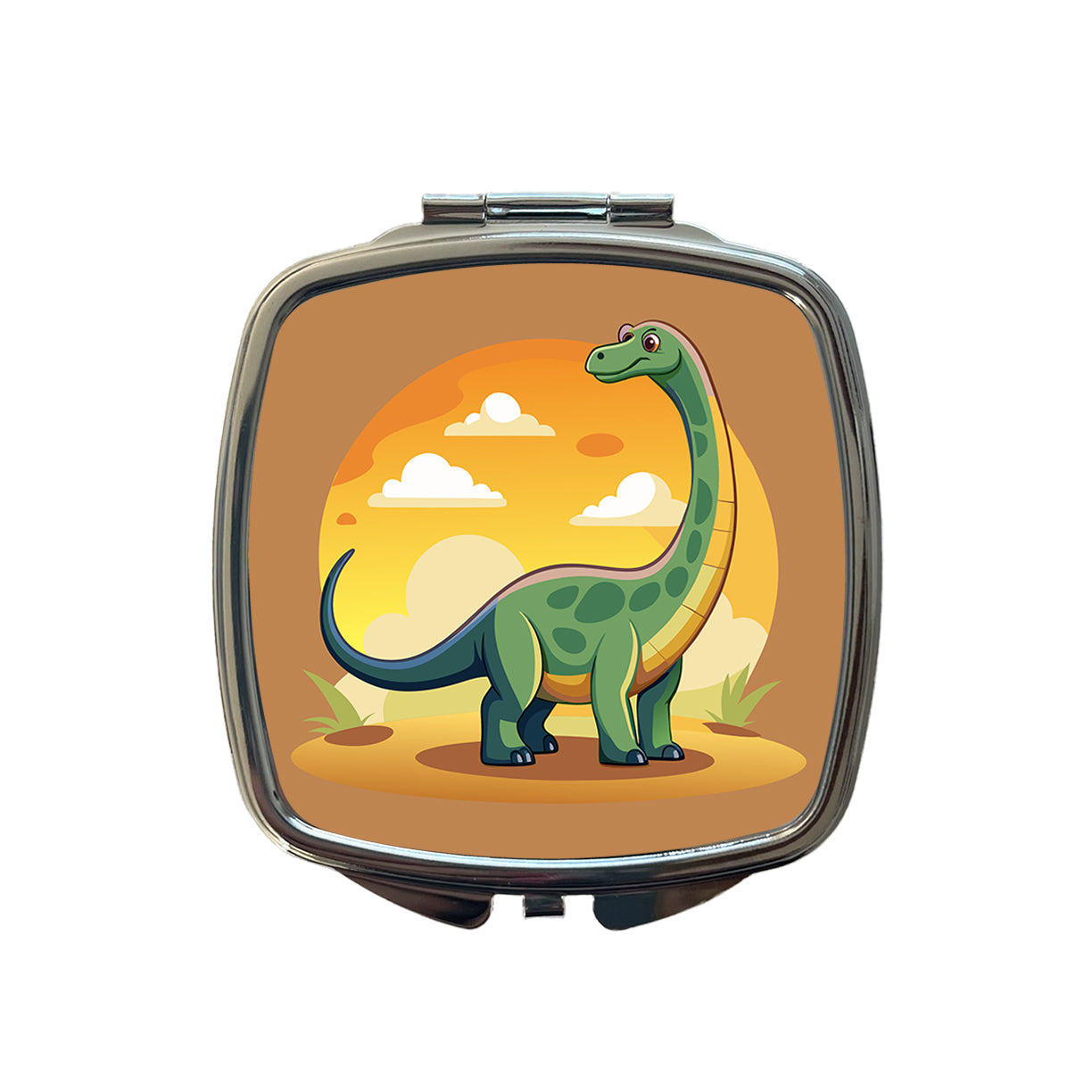 Brontosaurus Small Travel Purse Handbag Pocket Makeup Compact Mirror
