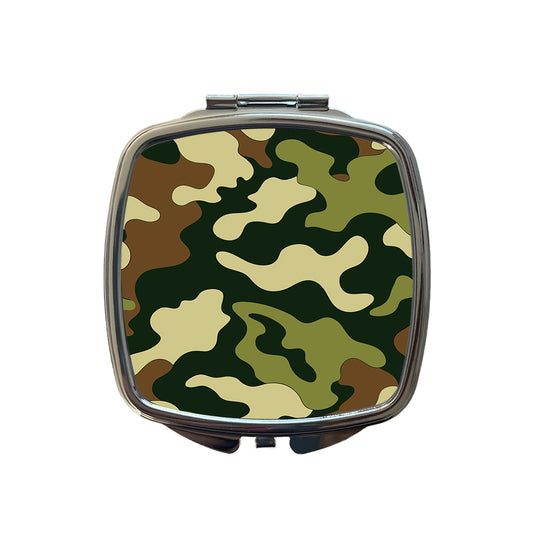 Camouflage Pattern Small Travel Purse Handbag Pocket Makeup Compact Mirror