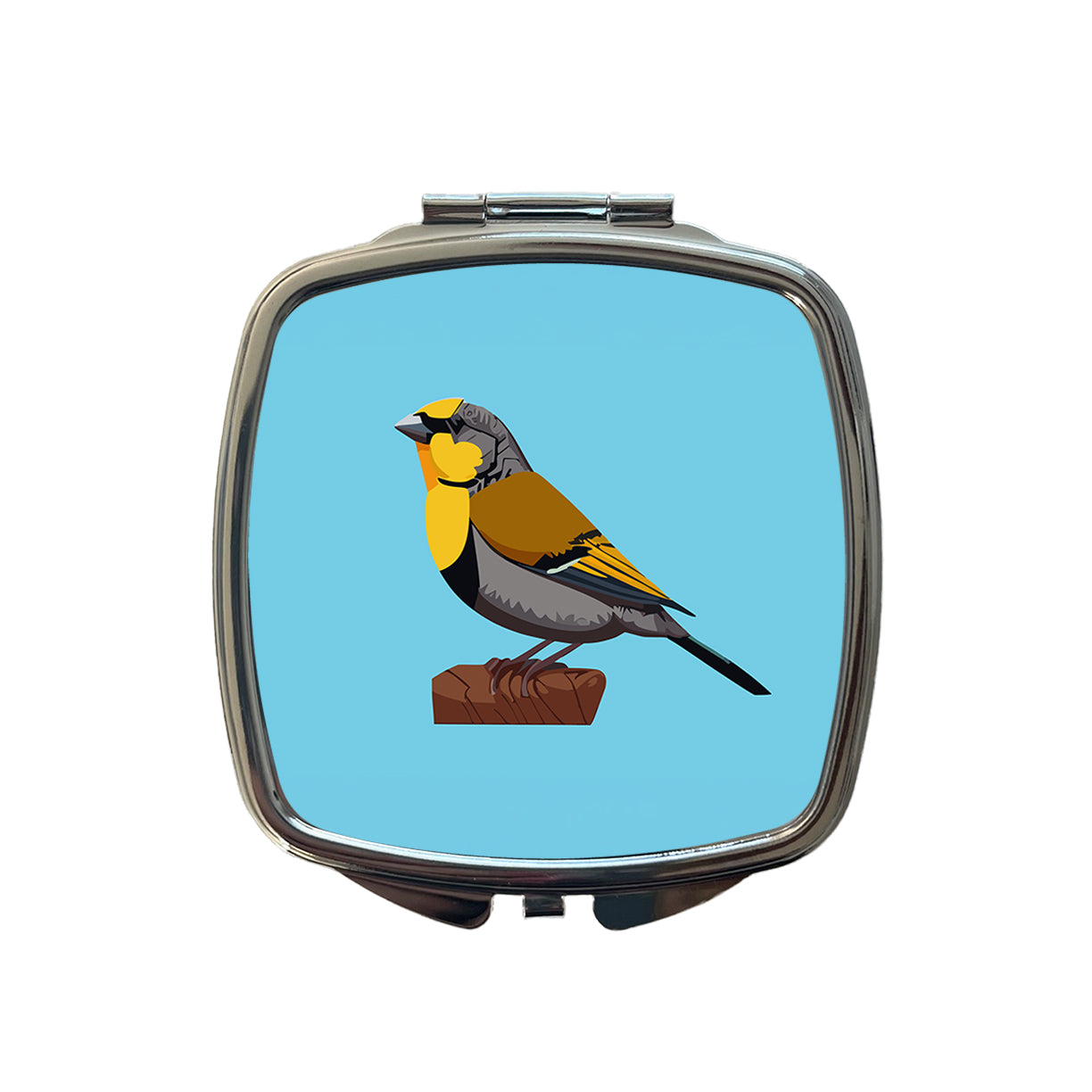 Canary Yellow Bird Small Travel Purse Handbag Pocket Makeup Compact Mirror