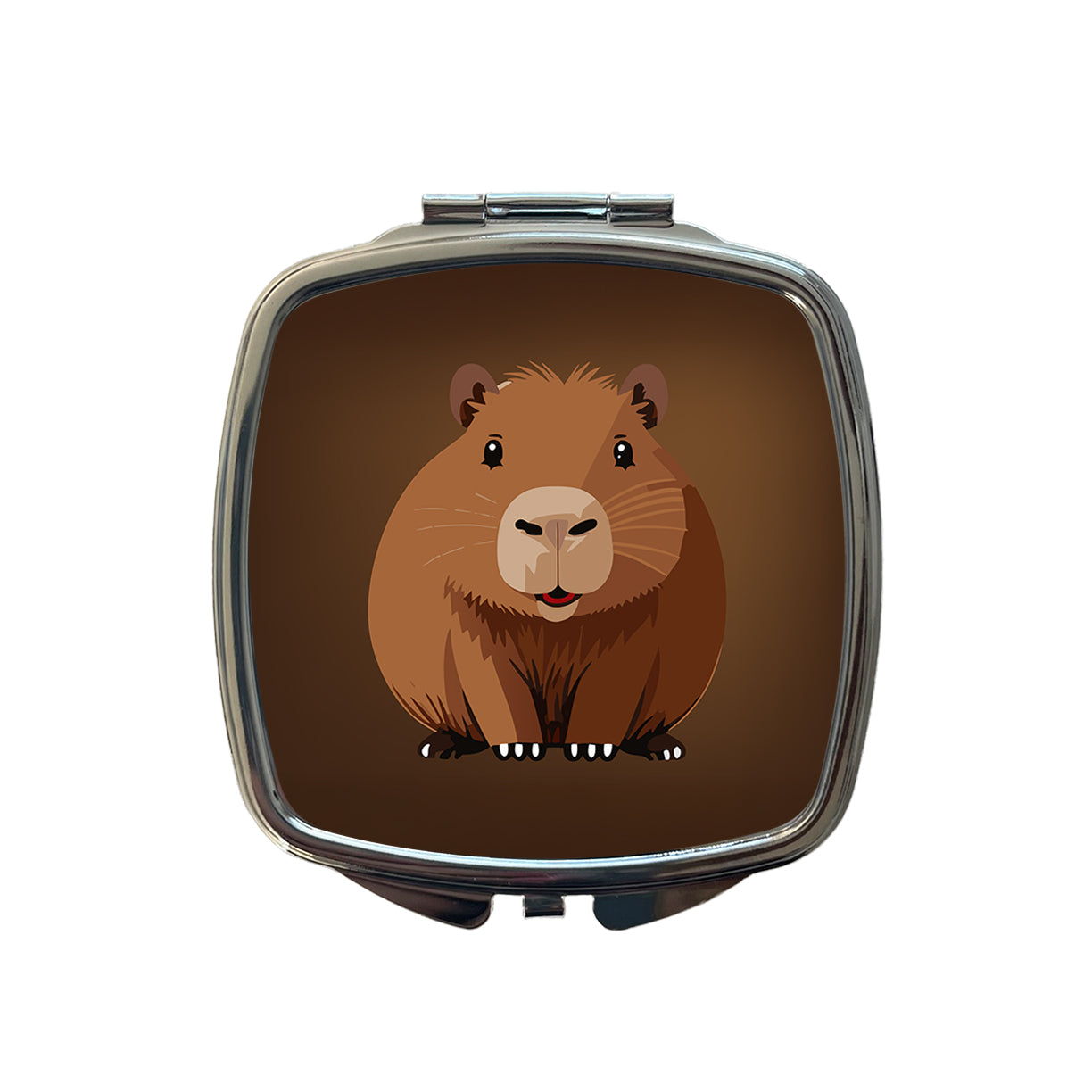 Capybara Happy Small Travel Purse Handbag Pocket Makeup Compact Mirror