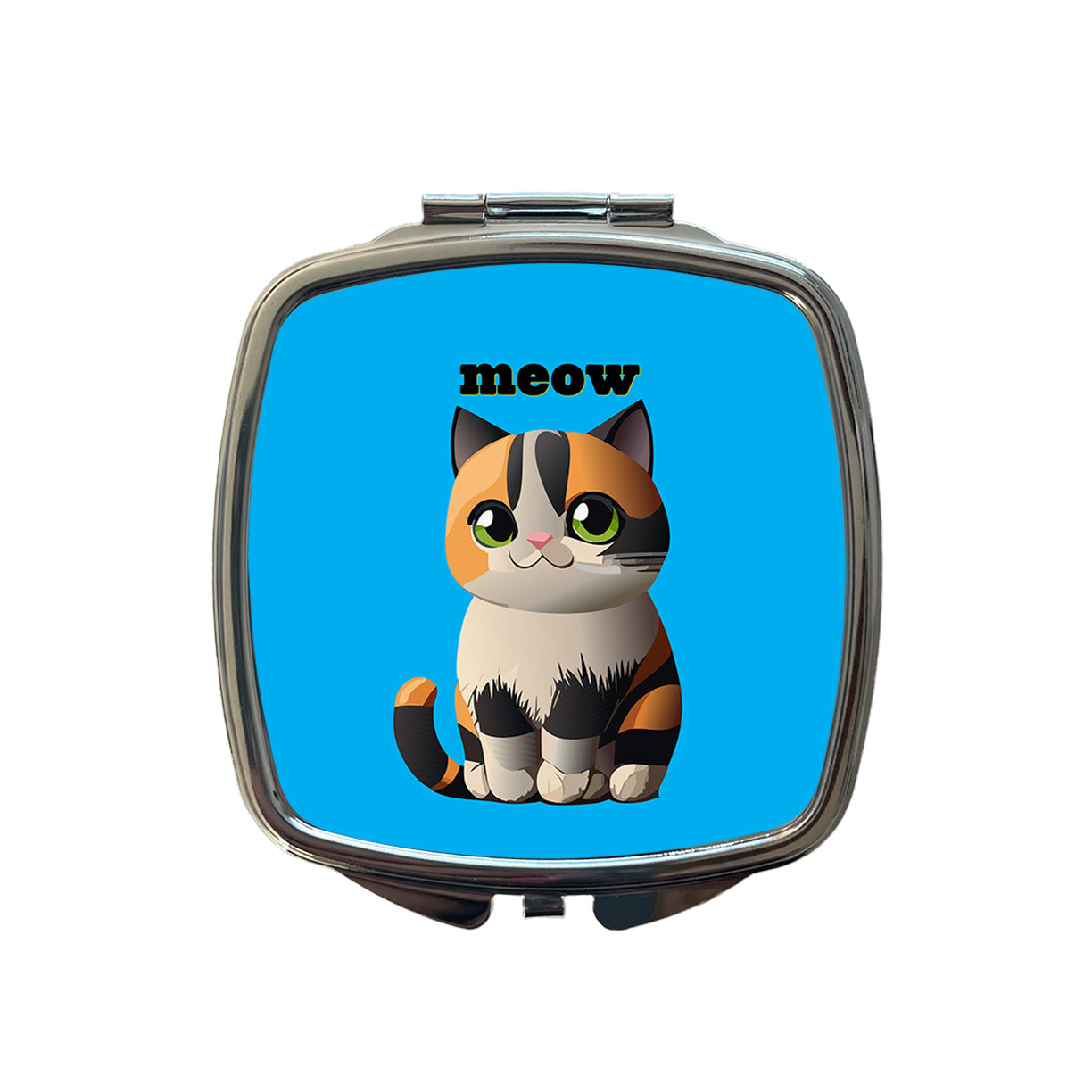 Cat Cute Meow Small Travel Purse Handbag Pocket Makeup Compact Mirror