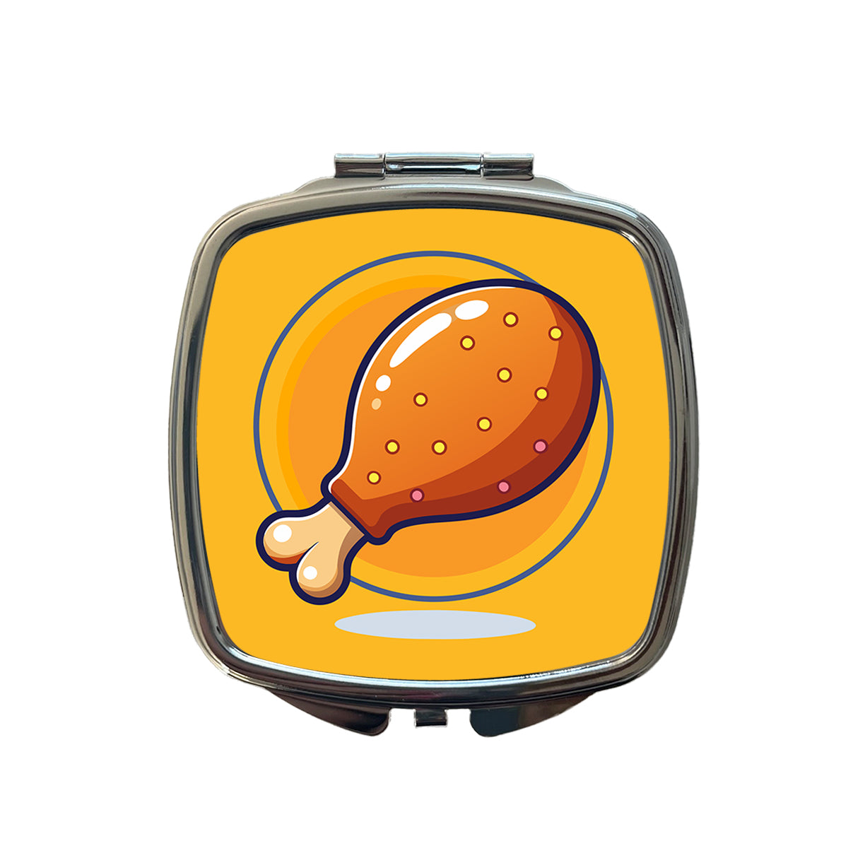 Chicken Drumstick Small Travel Purse Handbag Pocket Makeup Compact Mirror