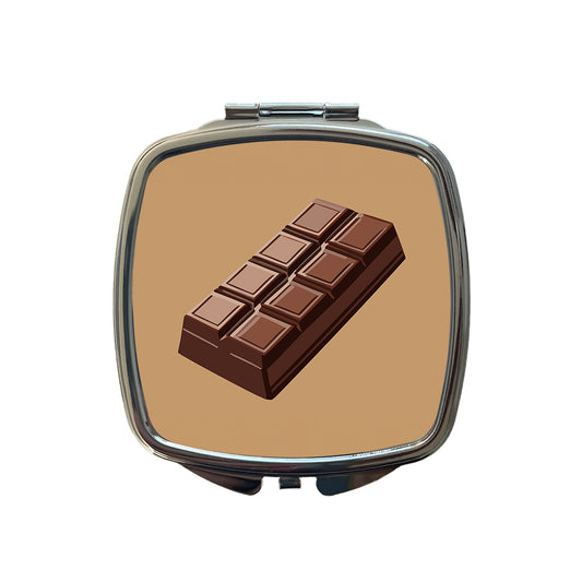 Chocolate Bar Candy Small Travel Purse Handbag Pocket Makeup Compact Mirror