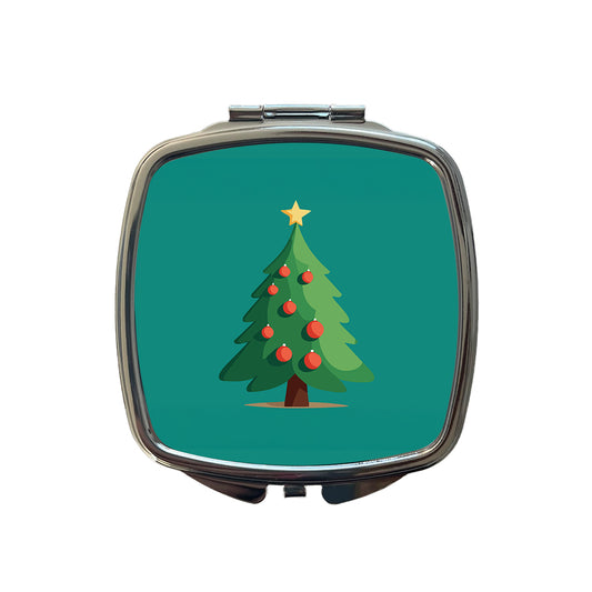 Christmas Tree Cute Small Travel Purse Handbag Pocket Makeup Compact Mirror