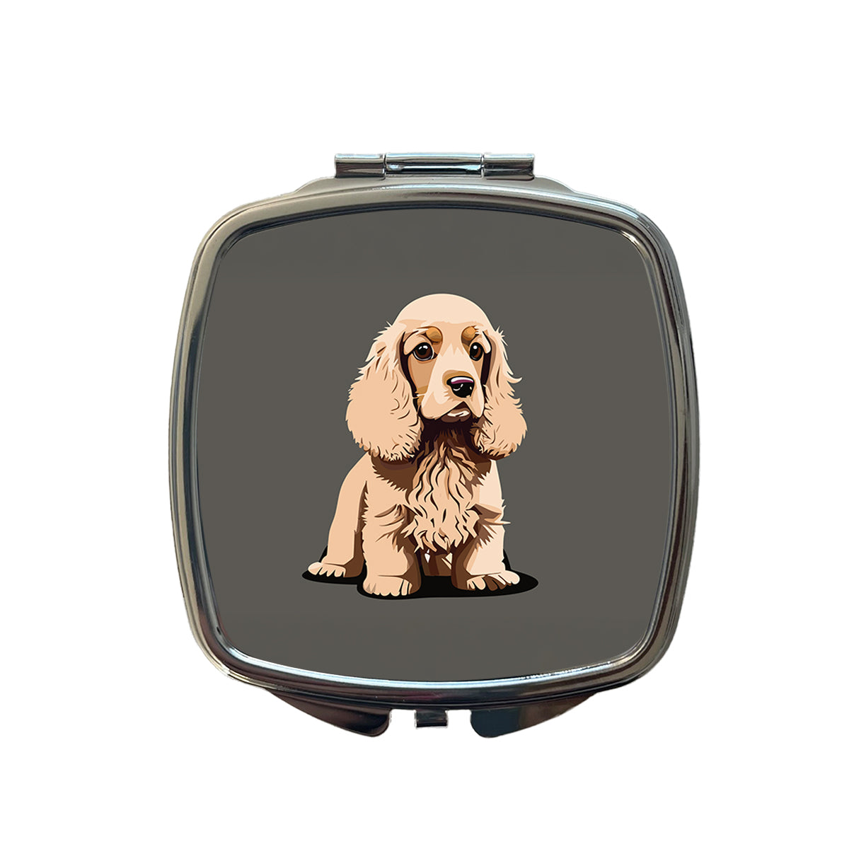 Cocker Spaniel Standing Small Travel Purse Handbag Pocket Makeup Compact Mirror