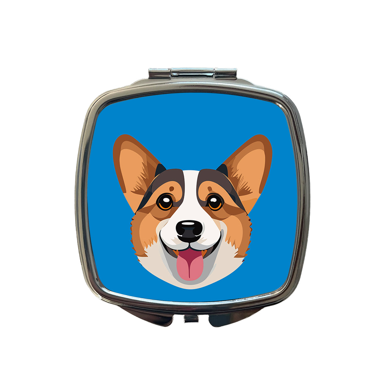 Corgi Dog Face Cute Small Travel Purse Handbag Pocket Makeup Compact Mirror